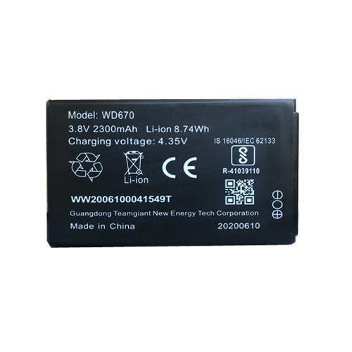 Mobile Battery for Airtel Hotspot Portable 4G Wi-Fi Data Card WD670 (2300mAh)